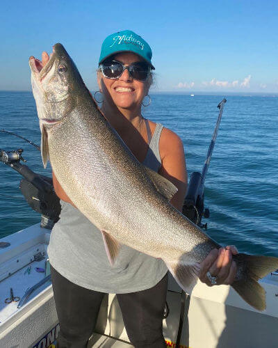Mar gets in on the act with a huge salmon.